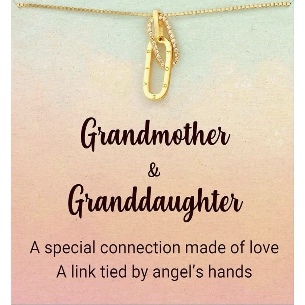 Story Jewelry Gold Pendant Necklace Gold Plated Sterling Silver Grandmother